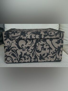 Reisenthel Small Baroque Marble Storage Organizer in Black and Taupe